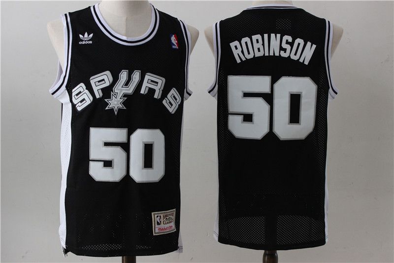 Men San Antonio Spurs #50 Robinson Black Adidas NBA Jerseys->san antonio spurs->NBA Jersey